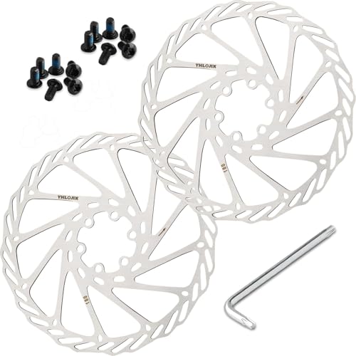 180mm Disc Brake Rotor Set - Stainless Steel with 6 Bolts & Tool