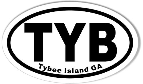 TYB Tybee Island Oval Bumper Stickers
