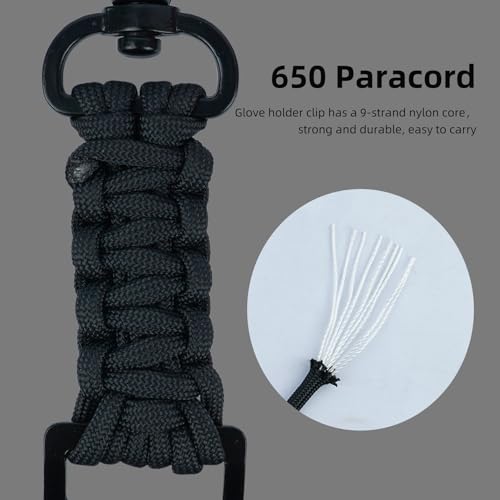 Heavy Duty Tactical Glove Clip Holder - Black