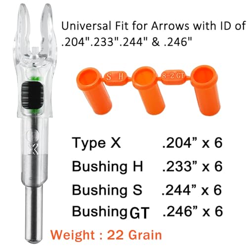 Lighted Arrow Nocks - 6PCS High-Visibility LED Nocks with Switch