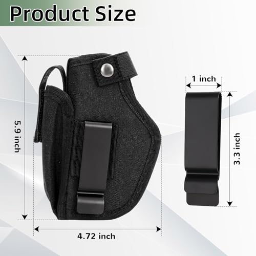 Concealed Carry Gun Holster for Right & Left Hand, 9mm Pistol