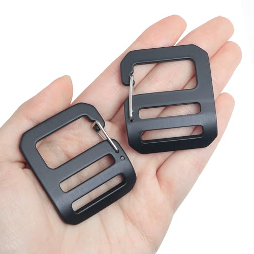 Adjustable G-Shaped Buckle Wave Clasp - Black Hanging Hook Set