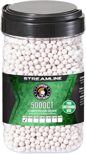 6mm Airsoft Pellets - 5,000 Round Bucket, 0.20g Competition Grade