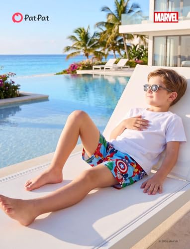 Boys Swim Trunks with Rash Guard - Disney Spiderman 6-7 Years