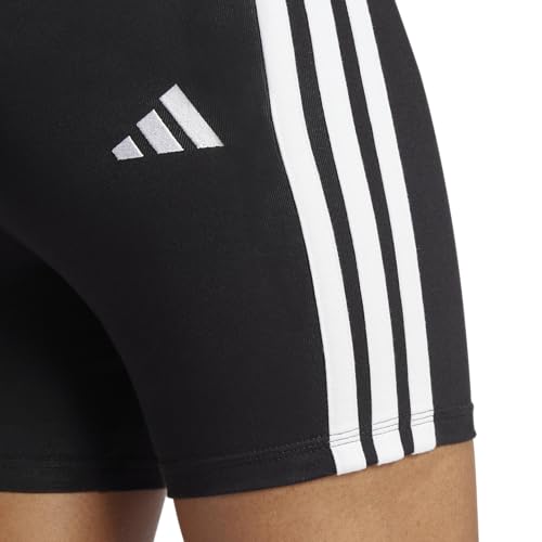adidas Women's High-Waisted 3-Stripes Biker Shorts X-Large Black & White