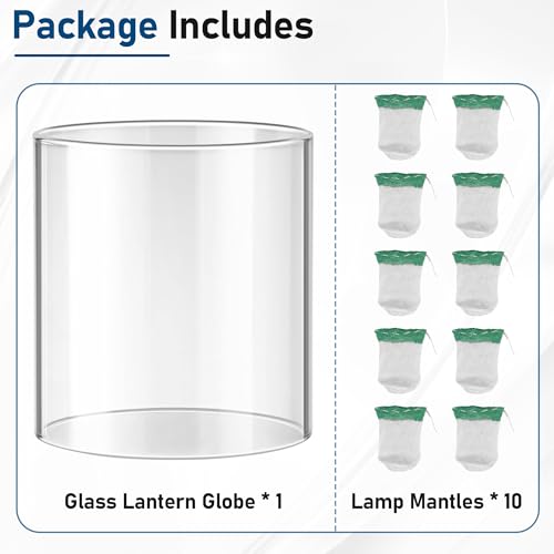 Propane Lantern Mantles & Replacement Glass Globe for Lanterns