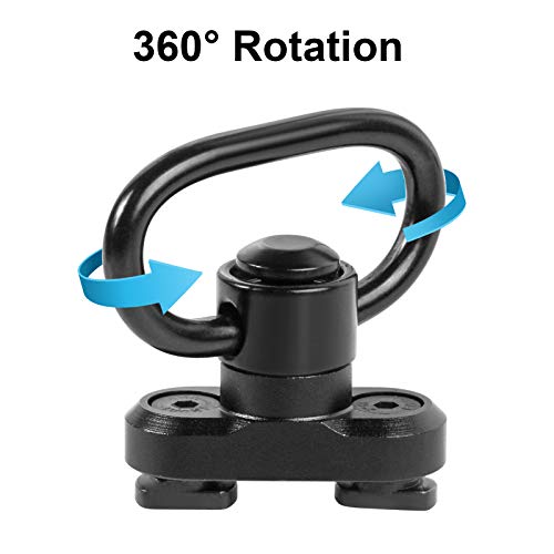 4-Pack Sling Swivel for M-Rail, Heavy-Duty Clip Adapter, Outdoor Use