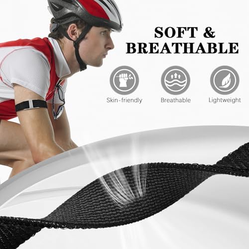 Nylon Loop Ankle/Arm/Wrist Band - Black, Soft Bicep Strap