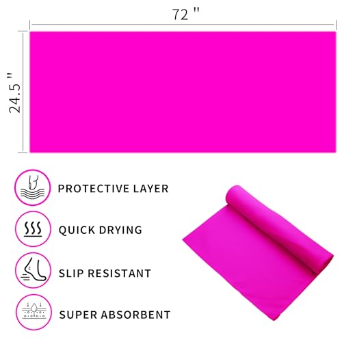 Non-Slip Hot Yoga Towel Set - Super Absorbent Microfiber, Light Pink