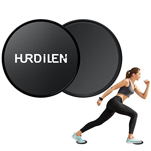 Core Sliders for Abdominal Training - Dual Sided, Power Black