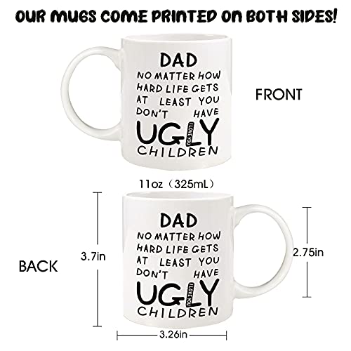 Funny Coffee Mug for Dad - 11oz White Gift from Daughter