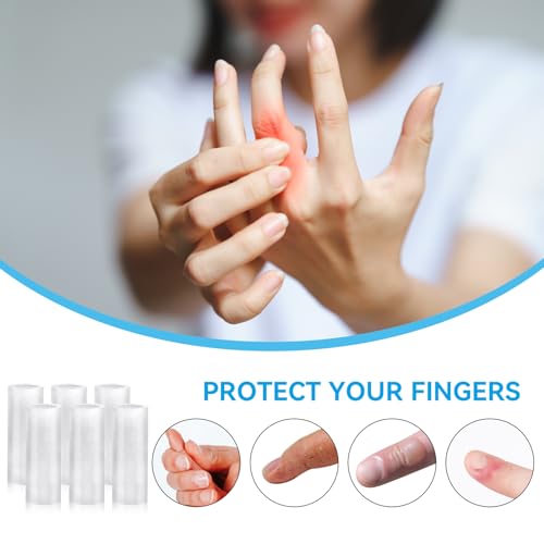 20 Pcs Silicone Finger Sleeve Protectors - Transparent Gel Covers