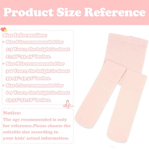 Ultra-Soft Toddler Ballet Tights for Girls - Ballet Pink, 6-9 Years