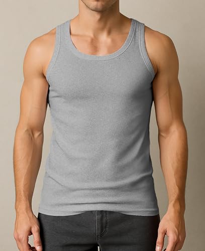 Men's Cotton Tank Top Athletic Undershirts - Multi Pack & Colors