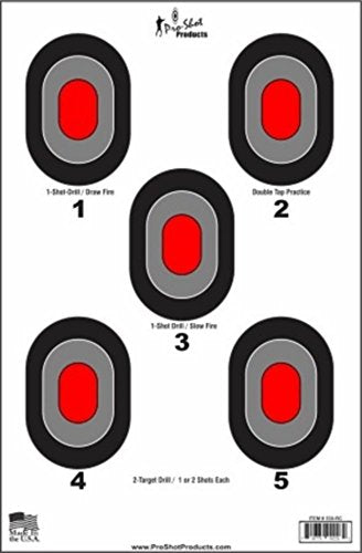 Heavy Paper Bullseye Targets - 5 Pack with Red Centers, 23" x 35"