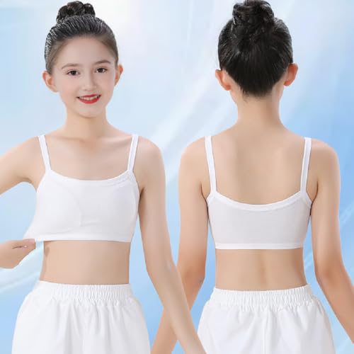 YoBeLove Teen Girls 5 Pack Cotton Wireless Sports Bras - Multicolor 12-16 Years
