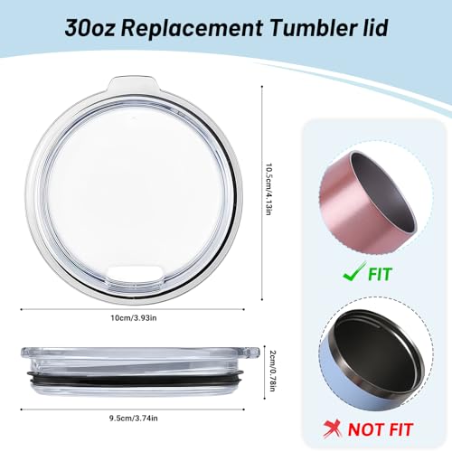 30 oz Replacement Tumbler Lids - Splash-Proof, 6 Pack