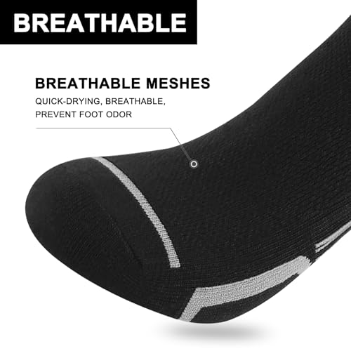 Men's Ankle Socks - 12 Pairs Casual Low Cut - Black