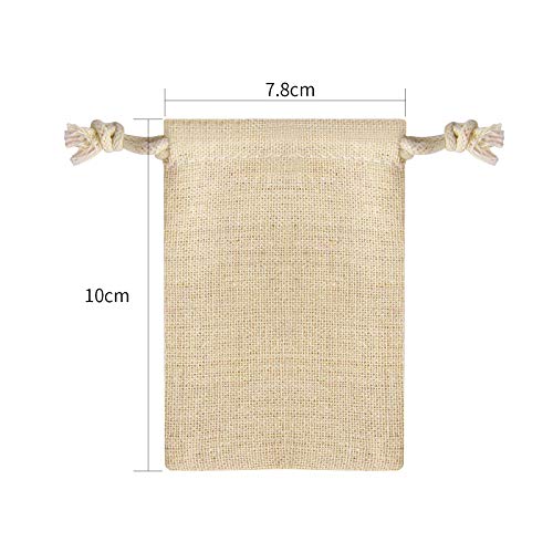 20-Piece Cotton Drawstring Bags - 3x3.7 Inch Small Jewelry & Spice Pouches