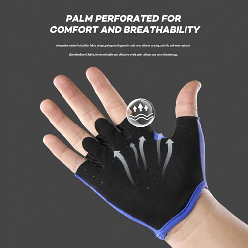 Light Workout Gloves - Breathable Adjustable Gym Gloves for Weightlifting - Grey / Small