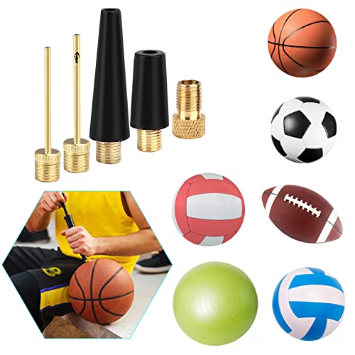 5-Piece Ball Pump Needle and Nozzle Inflation Kit with Adapter