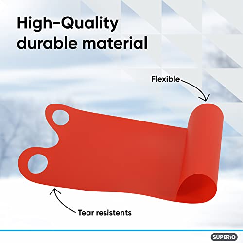 Snow Slider Mat - Flexible Snow Sled for Kids & Adults 54" - Red