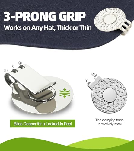 Golf Ball Marker with Magnetic Hat Clip - Tiger Design