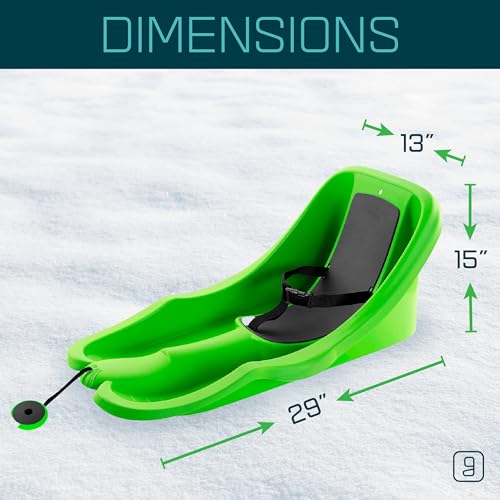 Toddler Sled with 3-Point Harness - Mystic Green, 55 lbs Capacity
