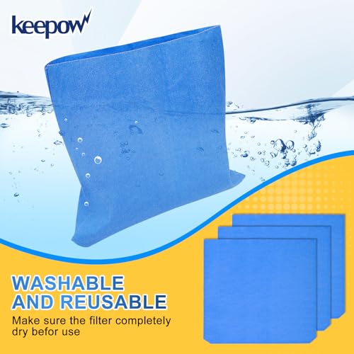 KEEPOW 25-1217 Vacuum Filters Replacement Compatible with Stanley 1-6 Gallon Wet/Dry Vacuums, 3 Pack