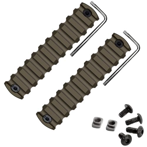 Gotical 11 Slots Rail Compatible with M LOK Handguard Eleven Slots Rail Picatinny Rail (2 Pieces 11 Slot in Dark-Earth Color)