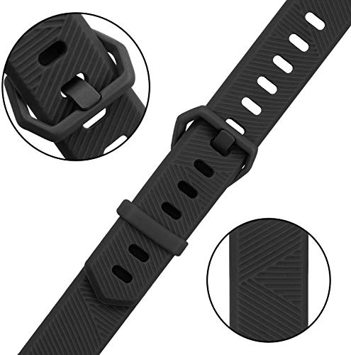 Soft TPU Sport Bands for Fitbit Alta & Alta HR - Black/Black - Large