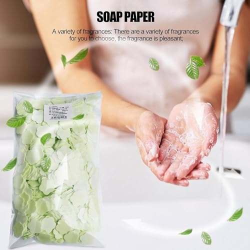1000 Disposable Paper Soap Sheets - Portable Travel Hand Wash - Green