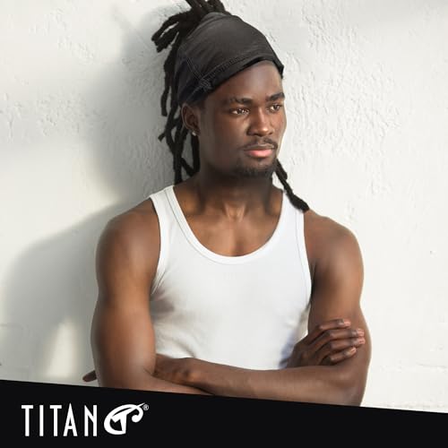 Spandex Dreadlocks Braids Band - Stretch Headband for Locs - Black