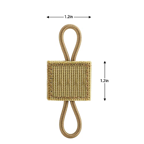 Tactical Gear Holder Clip Pack of 10 - Molle Web Dominator - Tan