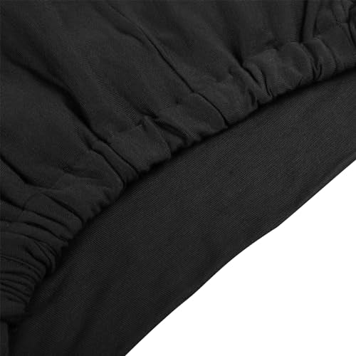 Satin-Lined Hijab Undercap with Adjustable Straps - Black