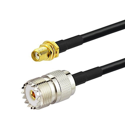 Ham Radio Antenna Adapter Cable - SMA Female to UHF SO239 Female, 3 Feet