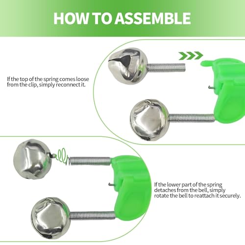 Fishing Bells for Rods - Extra Loud Dual Alert Clip - 25PCS