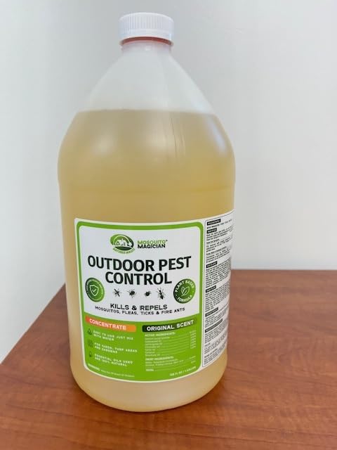 Mosquito Magician Liquid Concentrate - Effective Mosquito, Flea & Fire Ant Yard Spray, Pet Safe, 1 Gallon
