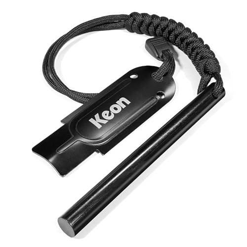 Ferro Rod Fire Starter Survival Tool Kit with Paracord Lanyard