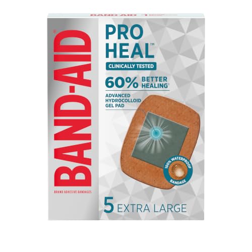 Extra Large Adhesive Bandages with Hydrocolloid Gel Pads - 5 Count