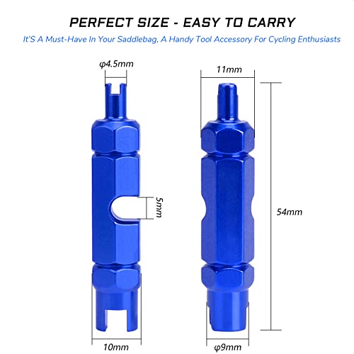 Bicycle Valve Core Remover Tool for Schrader & Presta Valves - 54x11x11mm