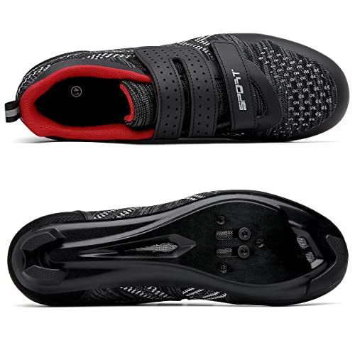Unisex Cycling Shoes for Peloton & Road Bikes - Black, Size 11 Women/9 Men
