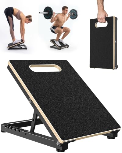 Adjustable Wooden Slant Board - 660 lb Capacity, Non-Slip Surface