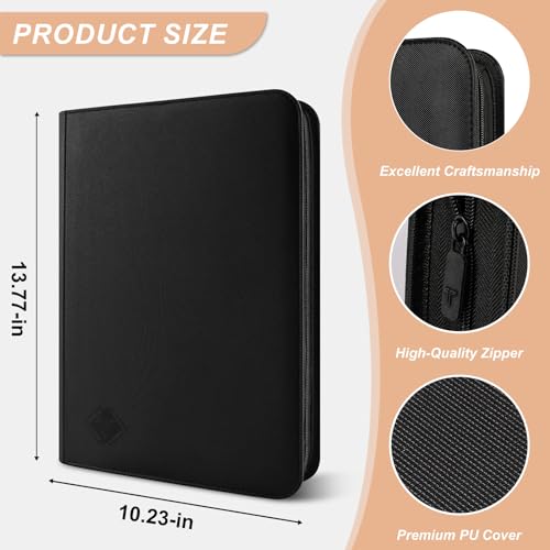 9 Pocket Card Binder for Trading Cards - 432 Slot Black Album