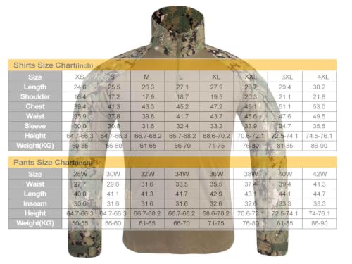 Men's Tactical BDU Combat G3 Shirt - AOR2 Large