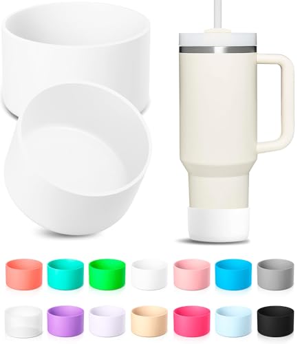 2-Pack Silicone Boots for Tumblers & Bottles - White