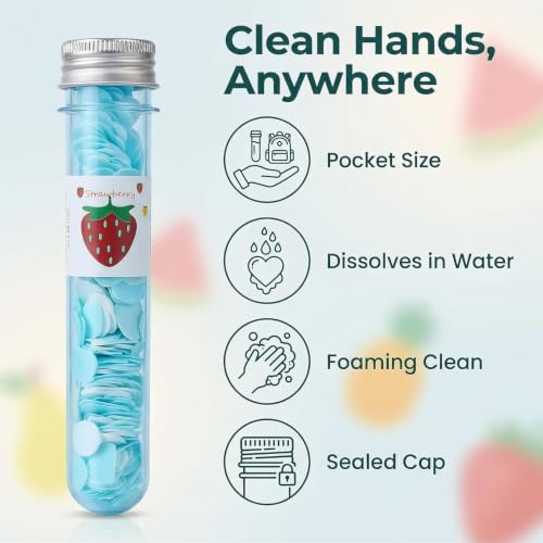 Jizlan Portable Multicolor Paper Soap Sheets - 5 Boxes Hand Wash & Travel Cleansers