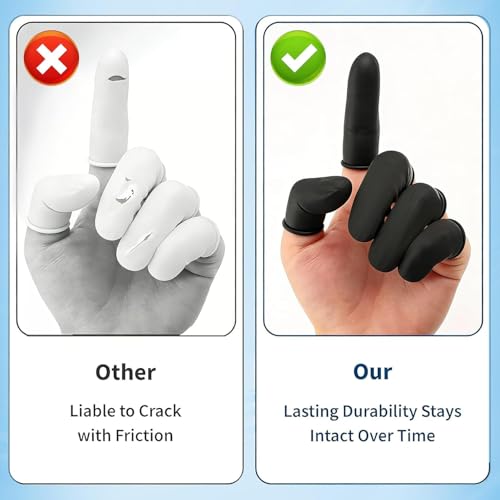 100 Pcs Disposable Latex Finger Cots - Hypoallergenic Protective Finger Covers