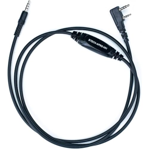 BTECH APRS-K1 Multi-Function Universal Audio Interface Cable for Radios – Supports BaoFeng, Kenwood, TYT, Wouxun, AnyTone, iOS & Android