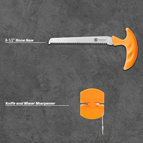 KNINE OUTDOORS Deer Hunting Knife Set with Field Dressing Tools - Game Processing Kit